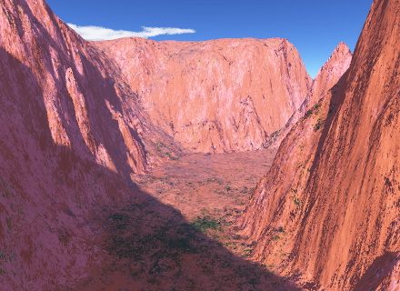 [Terragen image of desert canyon scene]