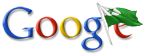 Google logo featuring the Esperanto flag