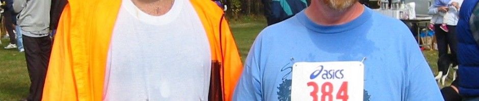 Chuck McCaffery and me, after finishing the Allerton Park Trail Race in 2003