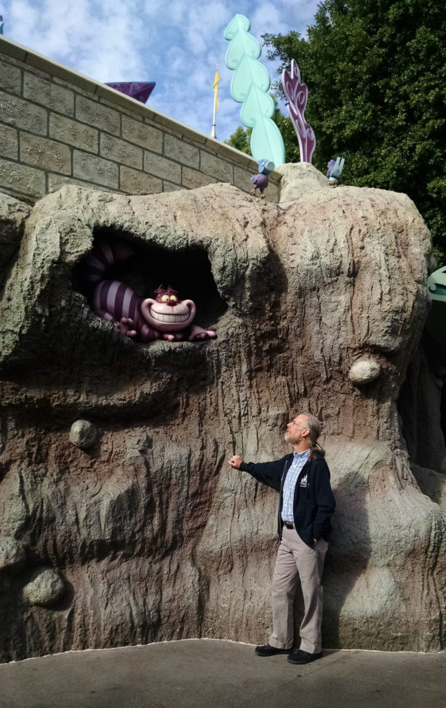 Me with the Cheshire Cat in Disneyland.