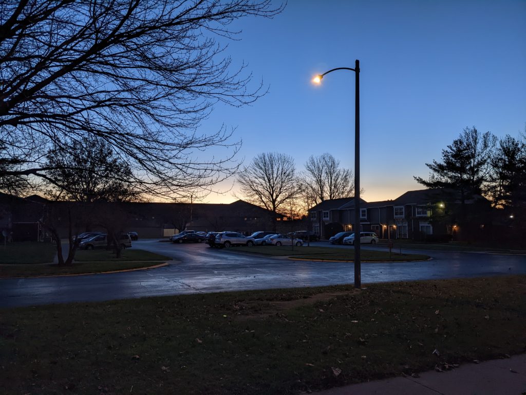Photo of the dawn sky taken at Winfield Village