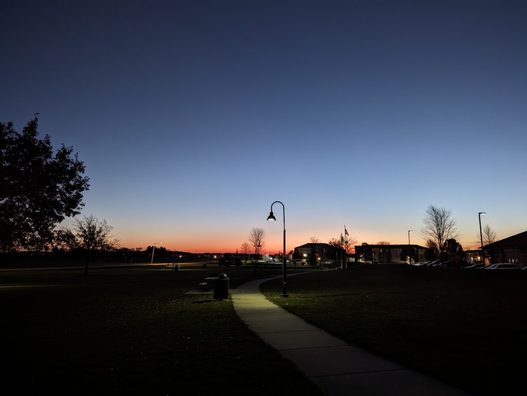 Dawn sky from Dohme Park