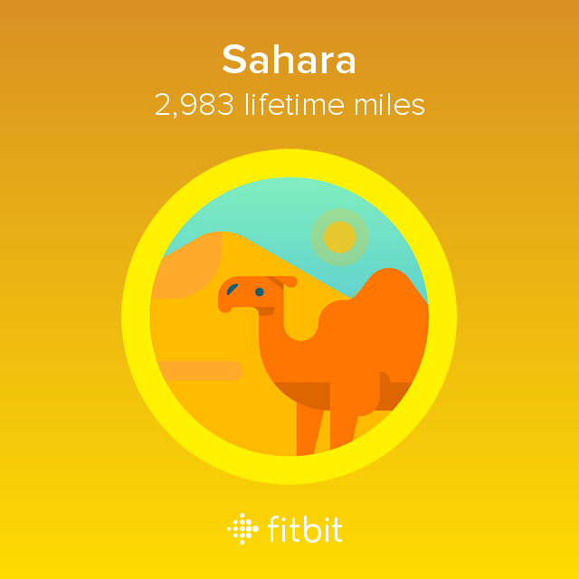 FitBit Sahara badge