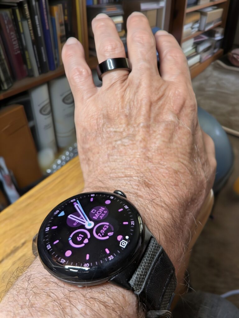 My Google pixel watch and my Oura ring